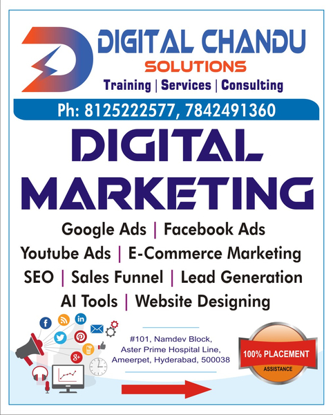 Cover photo of Digital Marketing Training In Hyderabad - Digital Chandu Solutions